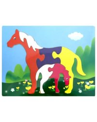 Рамка-пазл. Лошади