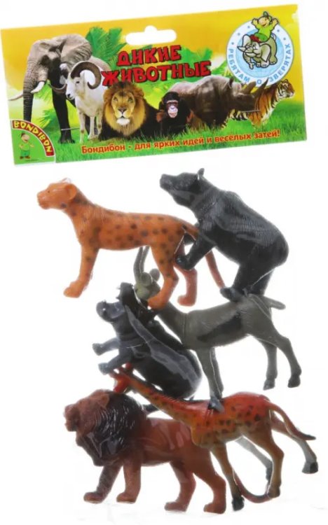 Набор животных. Дикие животные, 6 штук Набор животных. Дикие животные, 6 штук