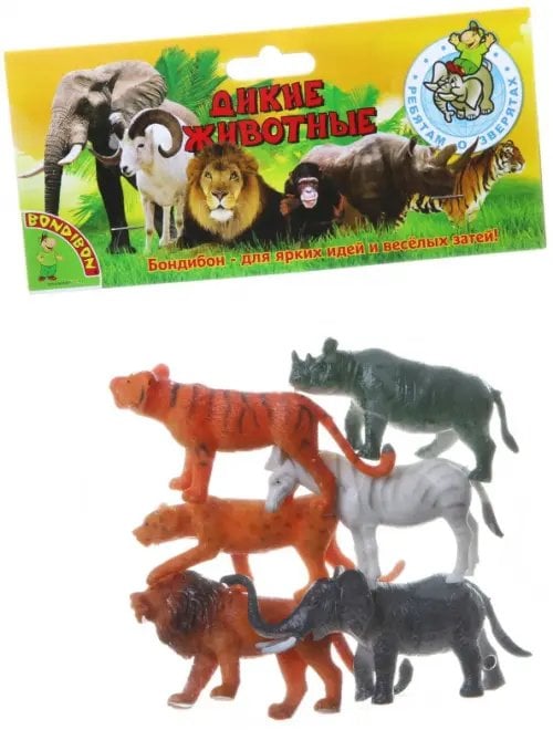 Набор животных. Дикие животные, 6 штук Набор животных. Дикие животные, 6 штук