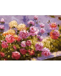 Живопись на холсте "Букет роз", 30х40 см