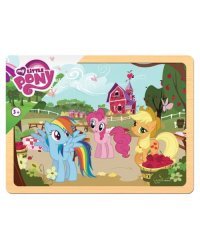 Пазл из дерева. Мой маленький пони, 20 пазлов-вкладышей