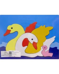 Рамка-пазл. Лебеди