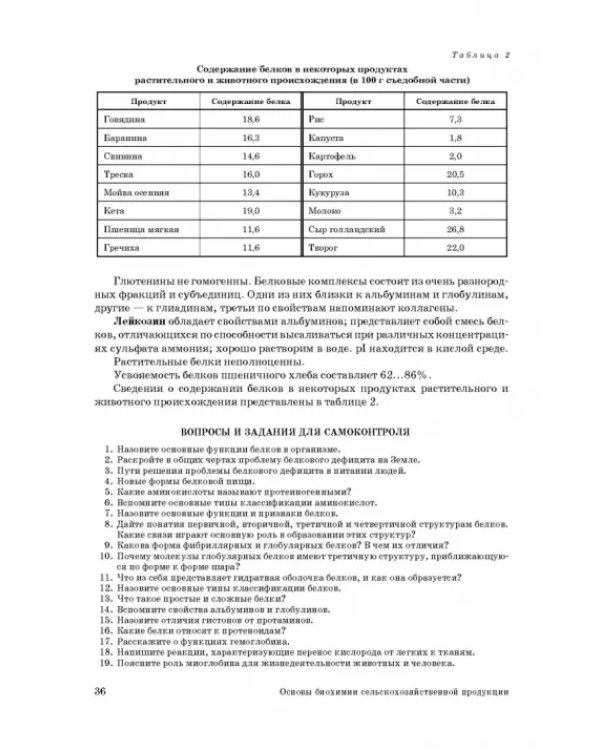Основы биохимии сельскохозяйственной продукции. Учебное пособие