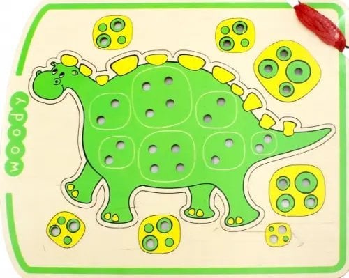 Деревянная шнуровка. Шнурозаврик - 1