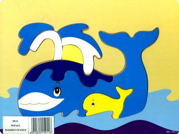 Деревянный пазл. Кит Деревянный пазл. Кит