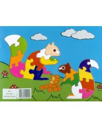 Деревянный пазл. Белка, 20 элементов