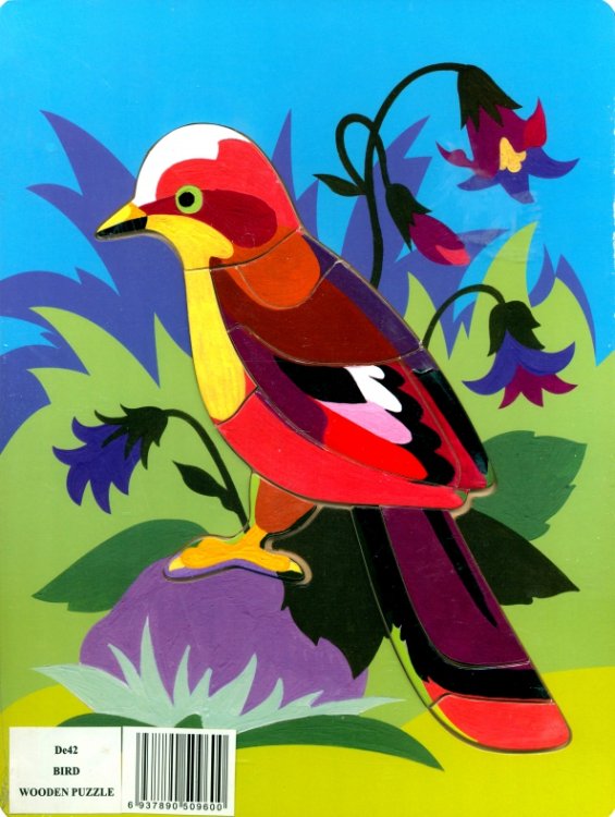 Деревянный пазл. Сойка