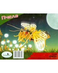 Сборная деревянная модель, цветная. Пчела