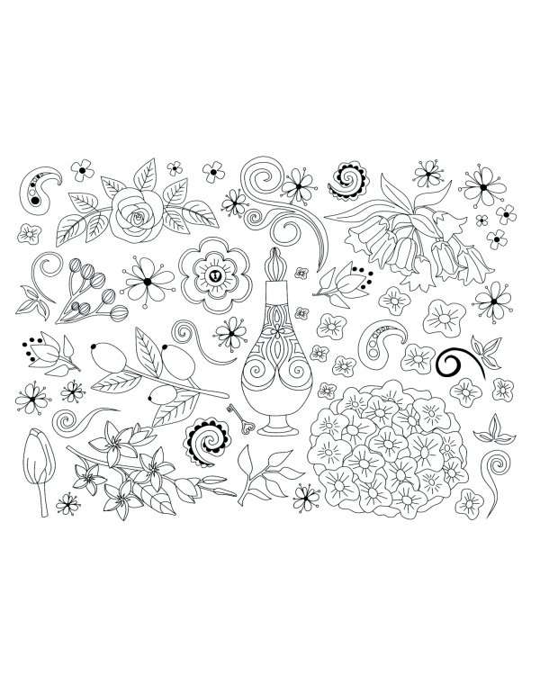 Книга волшебных растений. Раскрась меня