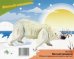 Сборная деревянная модель, цветная. Белый медведь