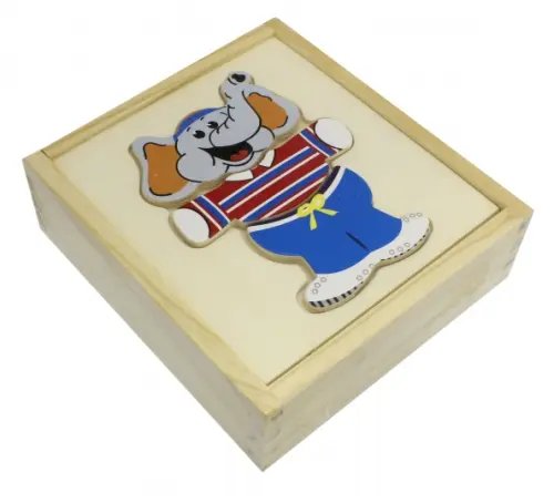 Деревянный пазл. Слоненок Деревянный пазл. Слоненок