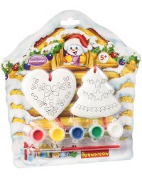 Набор для творчества. Ёлочные украшения. Елочка, сердце