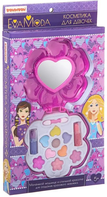 Набор детской декоративной косметики. Eva Moda, цветок с зеркальцем
