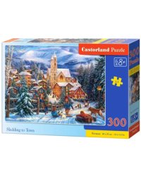 Пазл. Снежная горка в городе, 300 элементов