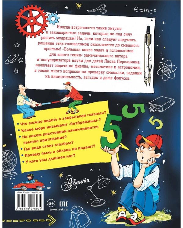 Большая книга задач и головоломок для юного гения