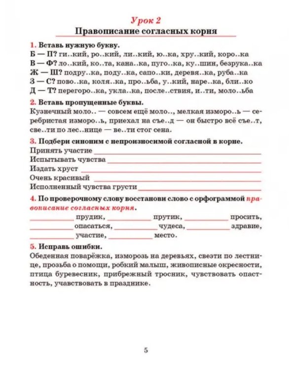Русский язык. 5 класс. Тетрадь для повторения и закрепления