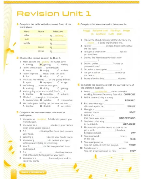 Gold Experience B1+. Language and Skills Workbook
