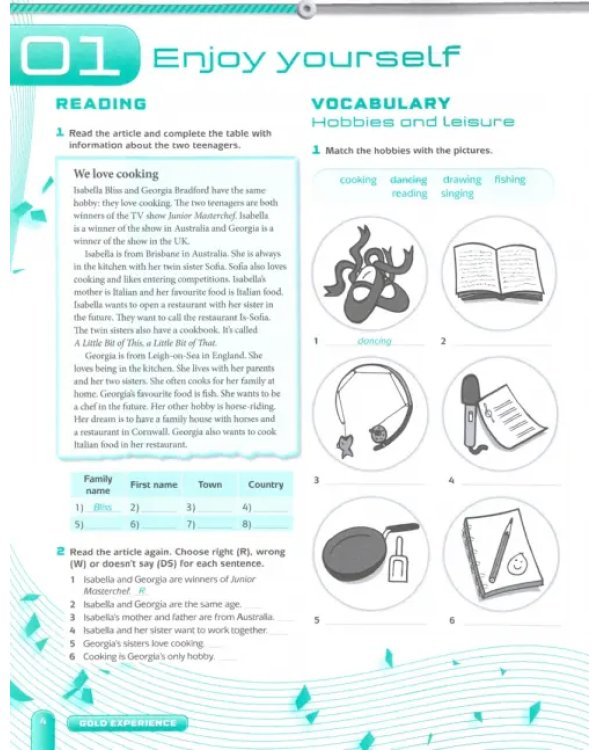 Gold Experience A2. Language and Skills Workbook