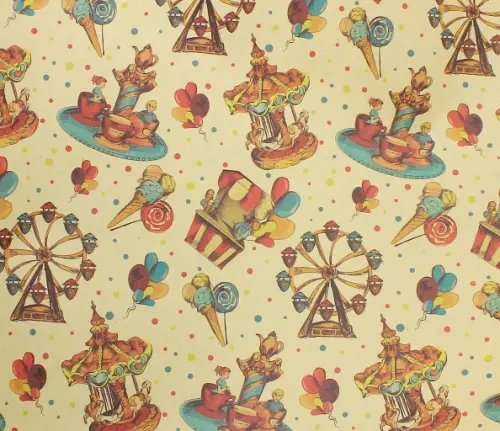 Бумага крафт "Карусели", 70x100 см Бумага крафт "Карусели", 70x100 см