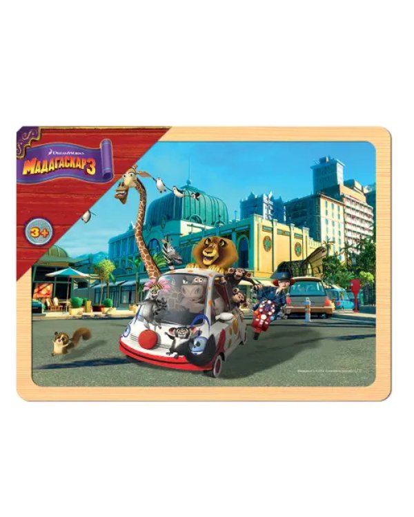 Игра-пазл из дерева. Мадагаскар 3