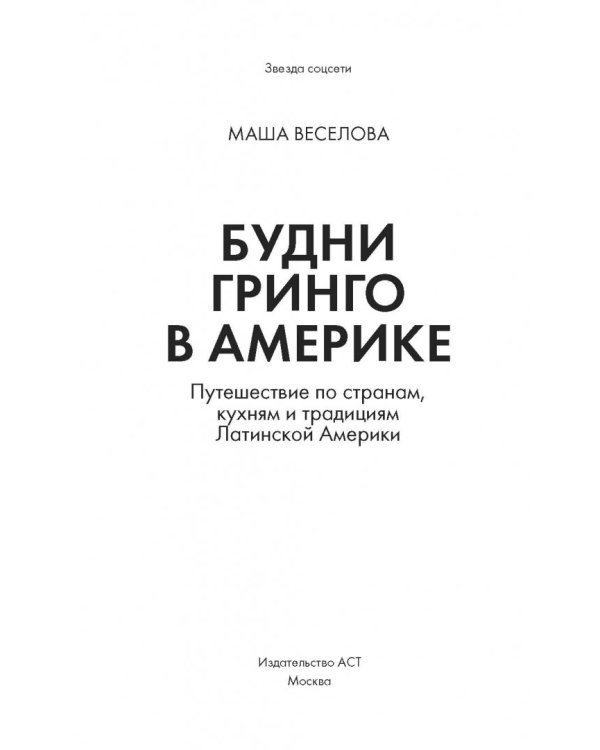 Будни Гринго в Америке. Путешествие по странам, кухням и традициям Латинской Америки