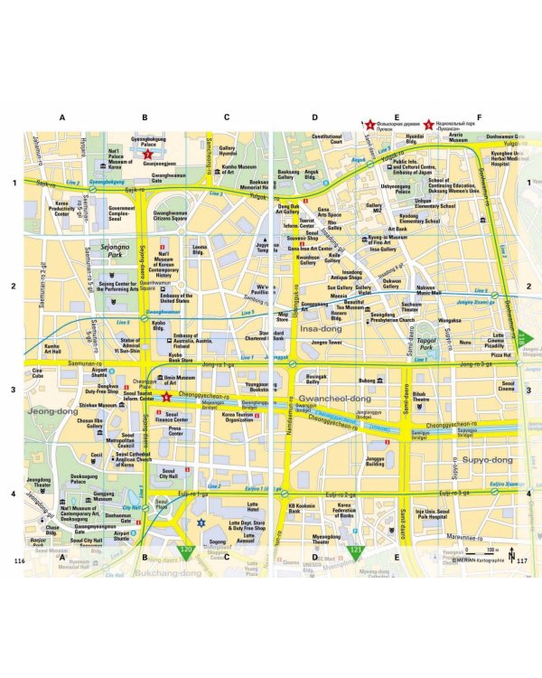 Сеул с картой