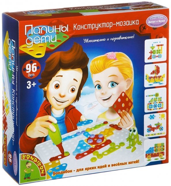 Обложка книги «Конструктор-мозаика, 96 деталей», ISBN 4895136019745