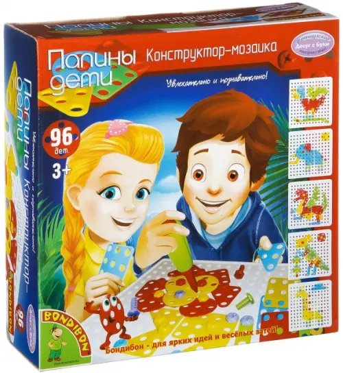 Конструктор-мозаика, 96 деталей Конструктор-мозаика, 96 деталей