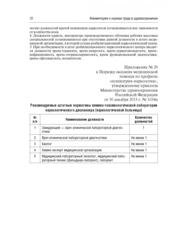 Комментарии к нормам труда в здравоохранении