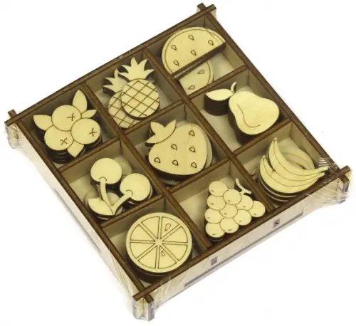 Набор украшений в коробке "Фрукты", 10,5х10,5 см Набор украшений в коробке "Фрукты", 10,5х10,5 см