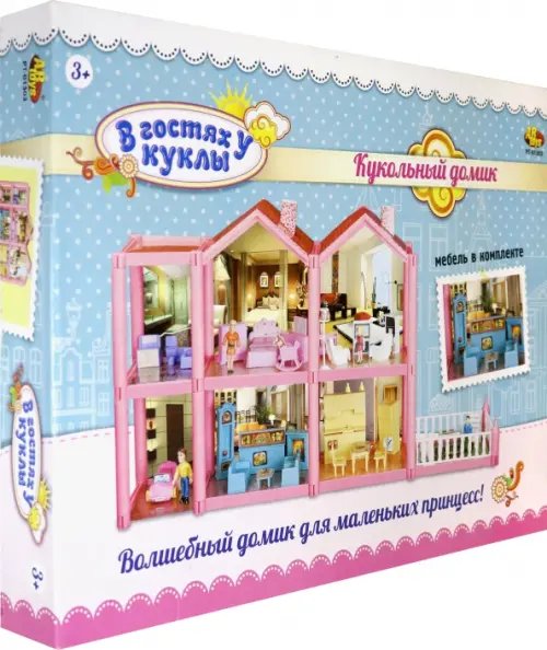 Сборный дом. В гостях у куклы, 136 деталей