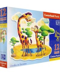 Макси пазл. Жирафы, 12 элементов