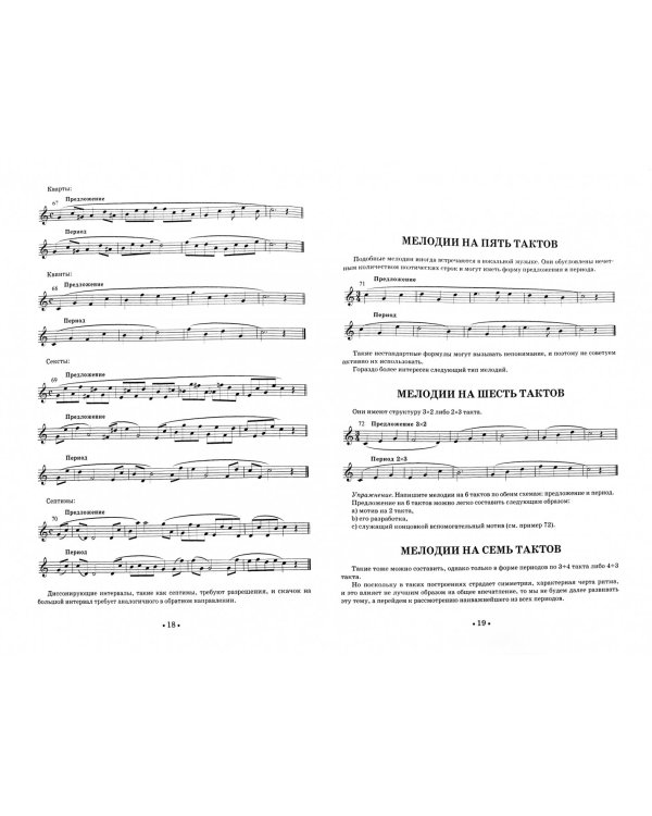 Упражнения по сочинению мелодий. Учебное пособие