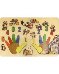 Развивающая доска. Сорока-белобока. Ладошки, 33 детали