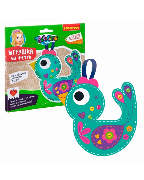Игрушка из фетра. Птичка