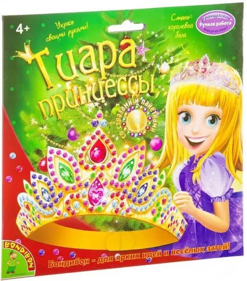 Новогодняя тиара принцессы с пайетками и стразами Новогодняя тиара принцессы с пайетками и стразами