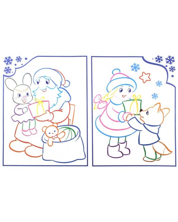 Новогодняя раскраска 3+