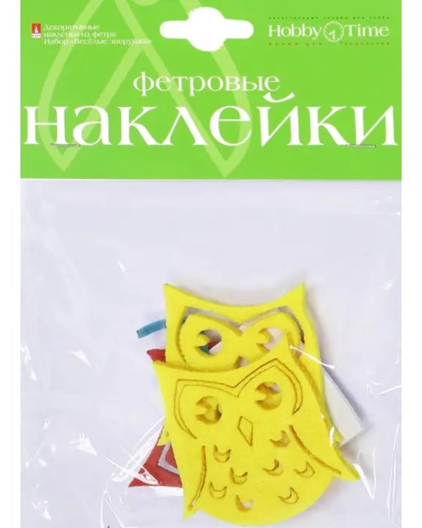 Дополнительное изображение книги «Декоративные наклейки из фетра. Веселые зверушки, в ассортименте»