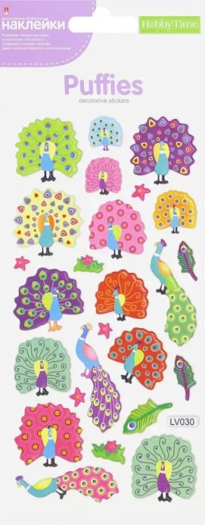 Наклейки объемные "Птички-1", арт. 2-151/04 Наклейки объемные "Птички-1", арт. 2-151/04