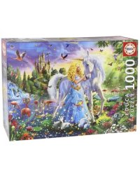 Пазл. Принцесса и единорог, 1000 деталей