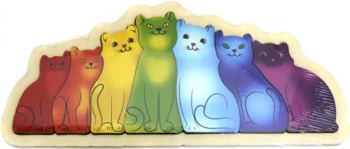 Развивающая доска. Разноцветные котята Развивающая доска. Разноцветные котята