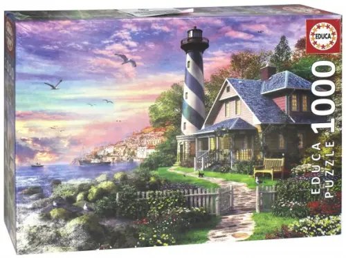 Пазл. Маяк на скале залива, 1000 деталей