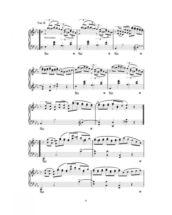 8 вариационных циклов для фортепиано. Ноты