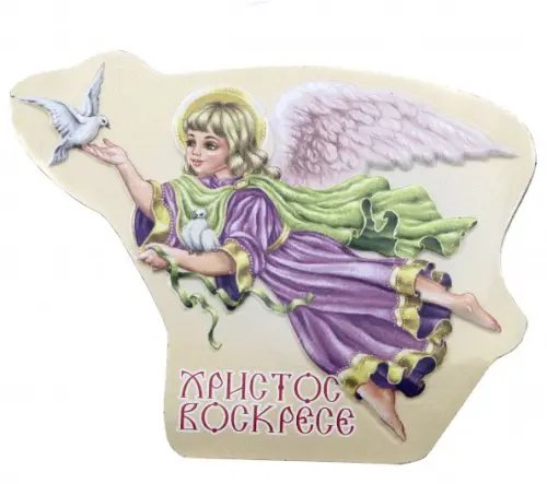 Магнит объемный "Ангел с голубем", 94x70 мм