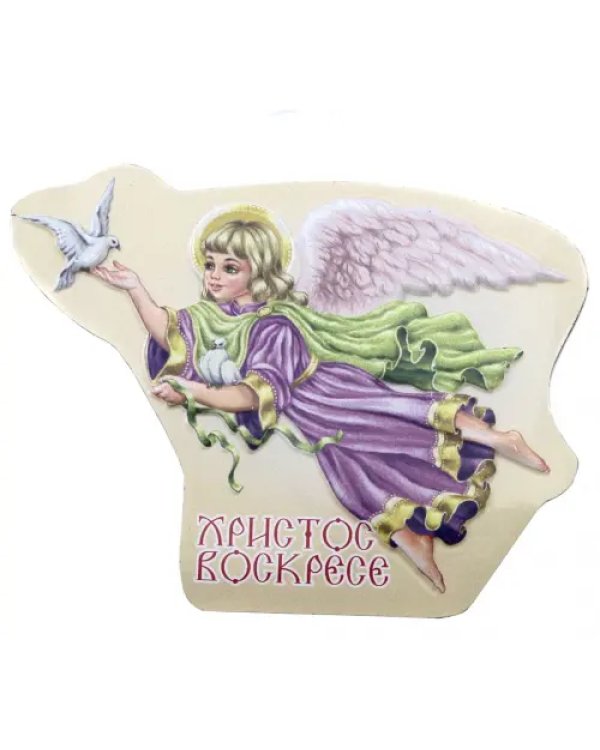 Магнит объемный "Ангел с голубем", 94x70 мм