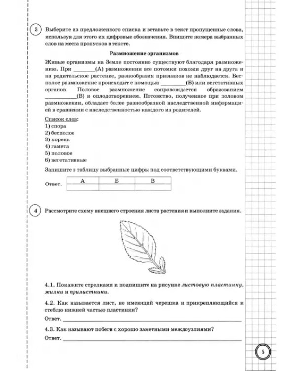 Дополнительное изображение книги «ВПР ФИОКО Биология. 6 класс. Типовые задания. 10 вариантов. ФГОС»