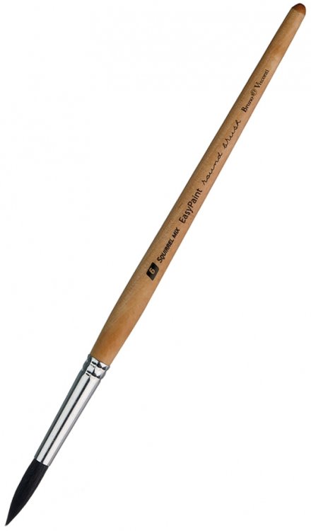 Кисть армированная из волоса белки №6, круглая, арт. 72-0202