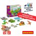 Пазл-коврик с фигурками-вкладышами. Дикие животные