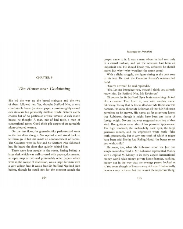 Passenger to Frankfurt