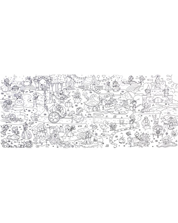 Волшебные принцессы. Очень большая раскраска